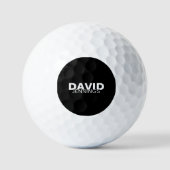 Minimalistischer Individuelle Name und Name oder L Golfball (Vorderseite)