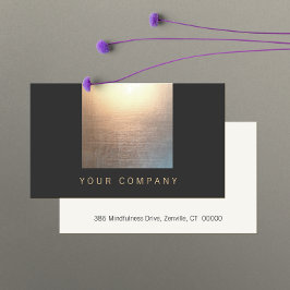 Minimalistischer InnenDesigner Gold Black Visitenkarte