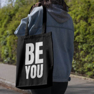 Minimalistischer Inspirationsspruch "SEI DU SELBST Tasche