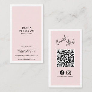 Minimalistischer Instagramm Facebook Social Media Visitenkarte