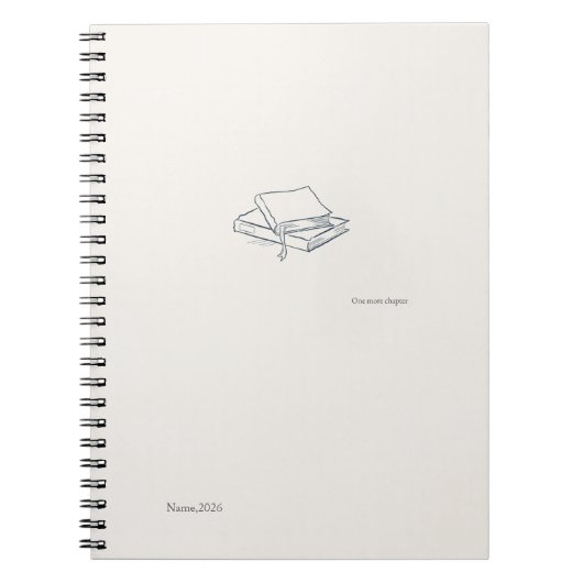 Minimalistischer Introvert Linienkunst Notizbuch Notizblock (Vorderseite)