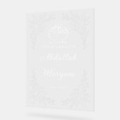 Minimalistischer islamischer Hochzeitseingang der Acrylschild (Winkel)