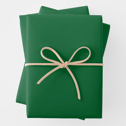 Minimalistischer Jäger grün, schlicht Geschenkpapier Set (Beispiel)
