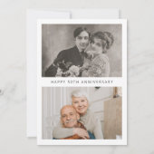 Minimalistischer Jahrestag der Liebe Einladung (Rückseite)