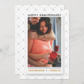 Minimalistischer Jahrestag Save The Date (Vorne/Hinten)