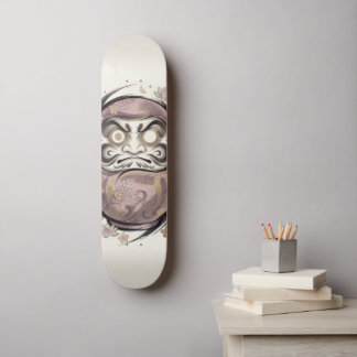 Minimalistischer japanischer Daruma | Zen Kintsugi Skateboard