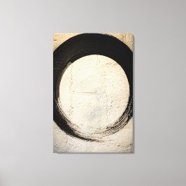 Minimalistischer japanischer Enso-Kreis Wabi-Sabi Leinwanddruck