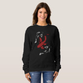 Minimalistischer japanischer Koi Fish handGezeichn Sweatshirt (Vorne ganz)