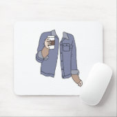 Minimalistischer Jean Jacket Mouse Pad Mousepad (Mit Mouse)