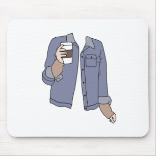 Minimalistischer Jean Jacket Mouse Pad Mousepad