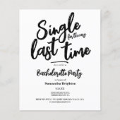 Minimalistischer Junggeselinnen-Abschied Einladung (Vorderseite)