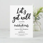 Minimalistischer Junggeselinnen-Abschied Einladung (Stehend Vorderseite)