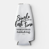 Minimalistischer Junggeselinnen-Abschied Flaschenkühler (Vorderseite)