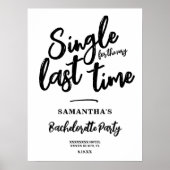 Minimalistischer Junggeselinnen-Abschied Poster (Vorne)