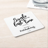 Minimalistischer Junggeselinnen-Abschied Rechteckiger Pappuntersetzer (angewinkelt)