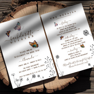 Minimalistischer Junggesellinnenabschied Einladung