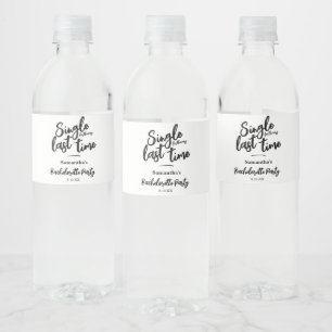 Minimalistischer Junggesellinnenabschied Wasserflaschenetikett