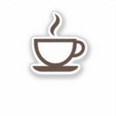 ☕ Minimalistischer Kaffee Cup - Barista & Café Vib Aufkleber (Vorderseite)