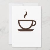 ☕ Minimalistischer Kaffee Cup - Barista & Café Vib Einladung (Vorderseite)