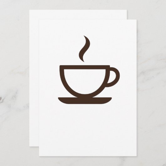 ☕ Minimalistischer Kaffee Cup - Barista & Café Vib Einladung (Vorne/Hinten)