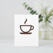 ☕ Minimalistischer Kaffee Cup - Barista & Café Vib Postkarte (Stehend Vorderseite)