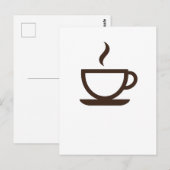 ☕ Minimalistischer Kaffee Cup - Barista & Café Vib Postkarte (Vorne/Hinten)