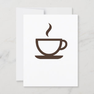 ☕ Minimalistischer Kaffee Cup - Barista & Café Vib Postkarte
