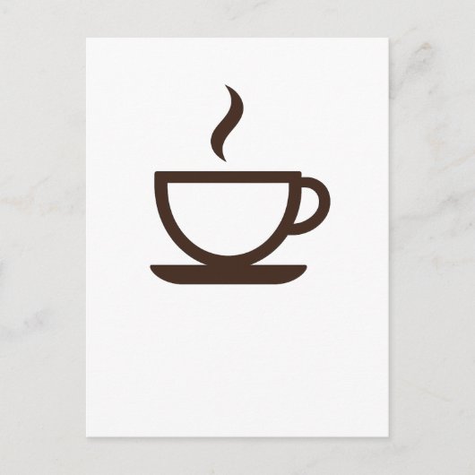 ☕ Minimalistischer Kaffee Cup - Barista & Café Vib Postkarte (Vorderseite)