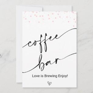 Minimalistischer Kaffee ist das Top-Zeichen des Br Einladung