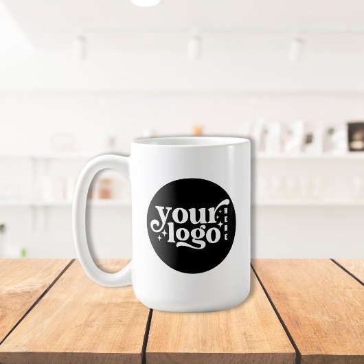 Minimalistischer Kaffee mit dem Logo "Custom Busin Kaffeetasse