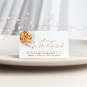 Minimalistischer Kaffee Rezept für die Braut Begleitkarte