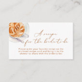 Minimalistischer Kaffee Rezept für die Braut Begleitkarte (Vorderseite)