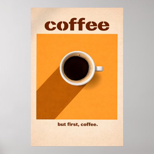 Minimalistischer Kaffeeposter, Moderne Küche Wandk Poster (Vorne)