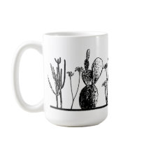 Minimalistischer Kaktus — Kaffeetasse