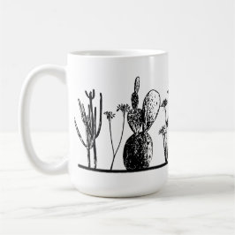 Minimalistischer Kaktus — Kaffeetasse