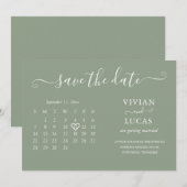 Minimalistischer Kalender Einladung (Vorne/Hinten)