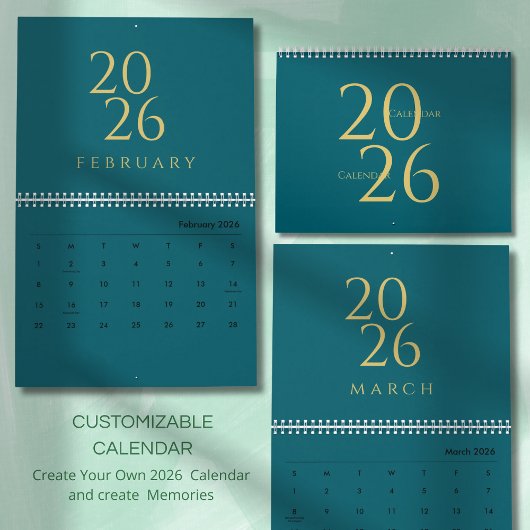 Minimalistischer Kalender mit neutralen Tönen