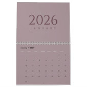 Minimalistischer Kalender mit neutralen Tönen (Jan 2027)