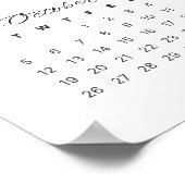 Minimalistischer Kalenderposter 2026 Poster (Ecke)
