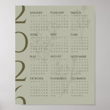 Minimalistischer Kalenderposter 2026