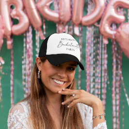 Minimalistischer Kalligrafik-Junggeselinnen-Abschi Truckerkappe