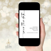 Minimalistischer Kalligraphie-Abschluss Save The Date