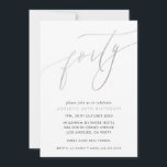 MINIMALISTISCHER Kalligraphie-Chic 40. Geburtstags Einladung<br><div class="desc">von kat massard / WWW.SIMPLYSWEETPAPERIE.COM Liebe des Designs,  aber möchte einige Änderungen sehen - ein anderes Farbschema,  Produkt,  ein Foto hinzufügen oder angepasst für einen anderen Anlass - keine Sorge einfach kontaktieren Sie mich,  kat@simplysweetPAPERIE.com Ich bin glücklich zu helfen!</div>