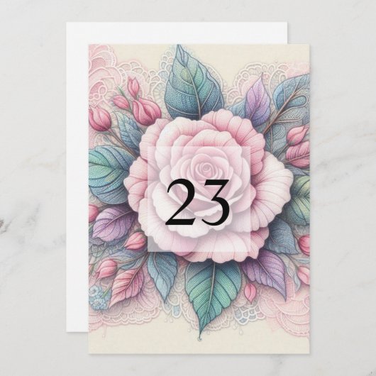 Minimalistischer Kalligraphietext Einladung (Vorne/Hinten)