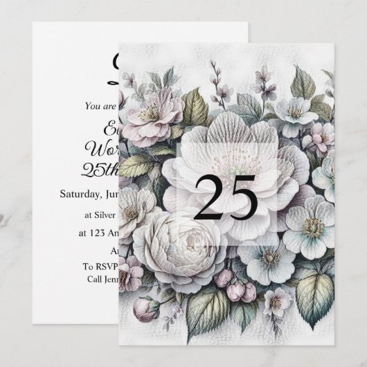 Minimalistischer Kalligraphietext Einladung (Vorne/Hinten)