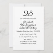 Minimalistischer Kalligraphietext Einladung (Rückseite)