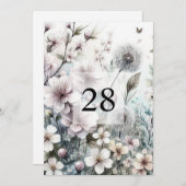 Minimalistischer Kalligraphietext Einladung (Vorne/Hinten)