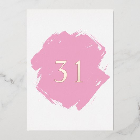 Minimalistischer Kalligraphietext Folieneinladung (Vorderseite)