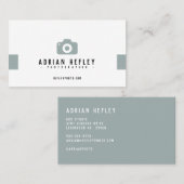 Minimalistischer Kamerafotograf Mint 2 Visitenkarte (Vorne/Hinten)