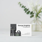 Minimalistischer Kamerahograf Visitenkarte (Stehend Vorderseite)